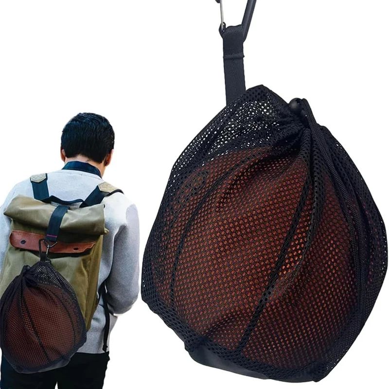 Basketball Arcade Game - Tragbare Basketball-Team-Trainingsnetztasche Fußball-Volleyball-Aufbewahrungstasche Outdoor-Sport-Reise-Ballnetztasche