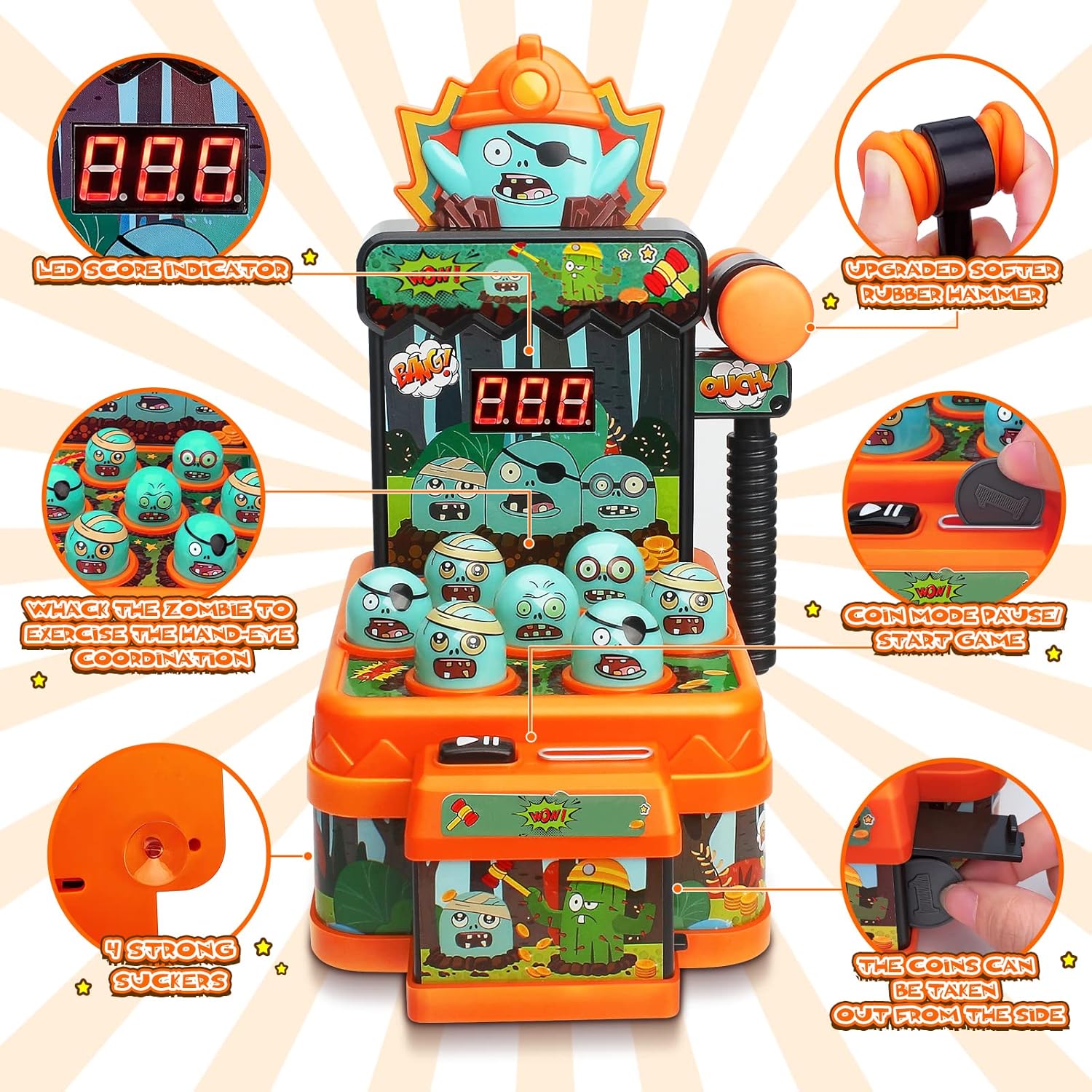 Zombies-Schlagspiel Spielzeug  – Skee Ball Arcade Bewertung und Preis