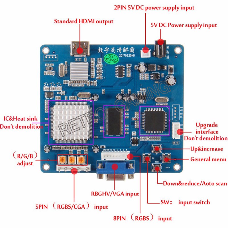 CGA zu HDMI Konverter RGBS / C – Arcade Vending Machine Bewertung und Preis